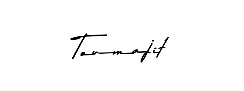Create a beautiful signature design for name Toumajit. With this signature (Asem Kandis PERSONAL USE) fonts, you can make a handwritten signature for free. Toumajit signature style 9 images and pictures png