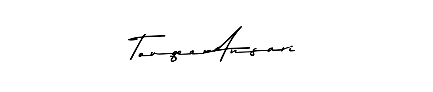 Design your own signature with our free online signature maker. With this signature software, you can create a handwritten (Asem Kandis PERSONAL USE) signature for name Touqeer Ansari. Touqeer Ansari signature style 9 images and pictures png