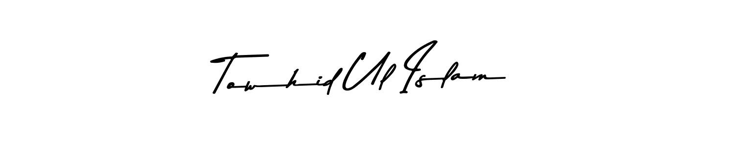 How to make Towhid Ul Islam name signature. Use Asem Kandis PERSONAL USE style for creating short signs online. This is the latest handwritten sign. Towhid Ul Islam signature style 9 images and pictures png