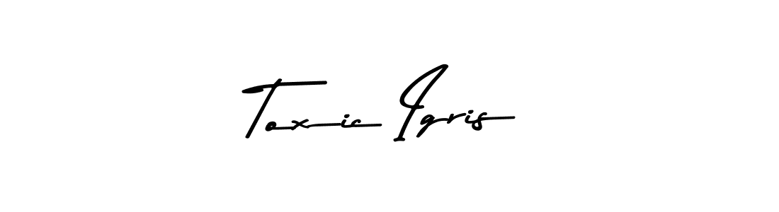 Design your own signature with our free online signature maker. With this signature software, you can create a handwritten (Asem Kandis PERSONAL USE) signature for name Toxic Igris. Toxic Igris signature style 9 images and pictures png