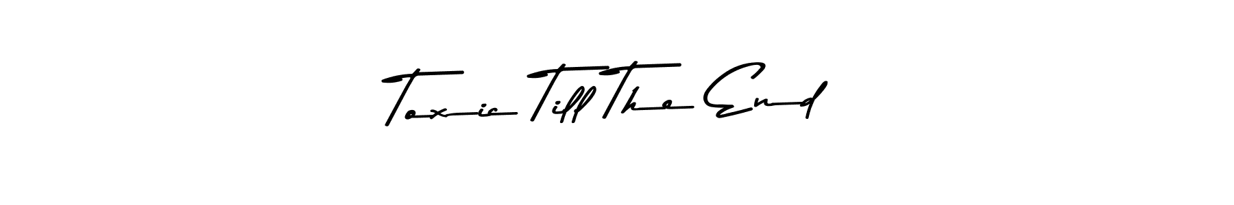 The best way (Asem Kandis PERSONAL USE) to make a short signature is to pick only two or three words in your name. The name Toxic Till The End include a total of six letters. For converting this name. Toxic Till The End signature style 9 images and pictures png