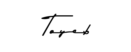 Enhance your business communications with Toyeb signature in Asem Kandis PERSONAL USE lettering. Clean, modern, and universally compatible. Toyeb signature style 9 images and pictures png