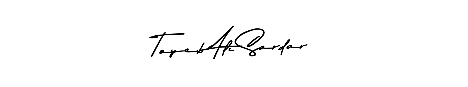 Make a beautiful signature design for name Toyeb Ali Sardar. With this signature (Asem Kandis PERSONAL USE) style, you can create a handwritten signature for free. Toyeb Ali Sardar signature style 9 images and pictures png