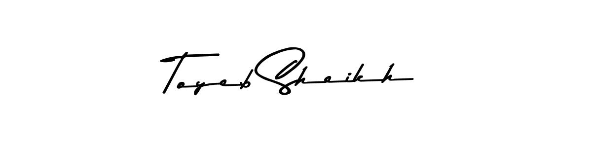 Toyeb Sheikh stylish signature style. Best Handwritten Sign (Asem Kandis PERSONAL USE) for my name. Handwritten Signature Collection Ideas for my name Toyeb Sheikh. Toyeb Sheikh signature style 9 images and pictures png