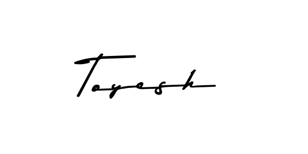 Create a beautiful signature design for name Toyesh. With this signature (Asem Kandis PERSONAL USE) fonts, you can make a handwritten signature for free. Toyesh signature style 9 images and pictures png