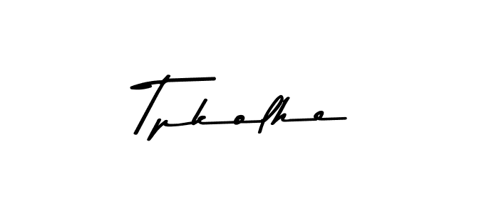 The best way (Asem Kandis PERSONAL USE) to make a short signature is to pick only two or three words in your name. The name Tpkolhe include a total of six letters. For converting this name. Tpkolhe signature style 9 images and pictures png