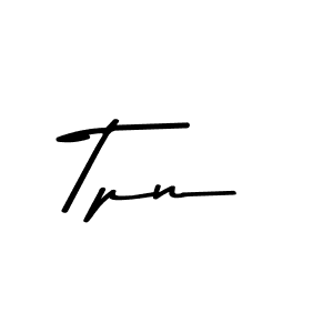 Design your own signature with our free online signature maker. With this signature software, you can create a handwritten (Asem Kandis PERSONAL USE) signature for name Tpn. Tpn signature style 9 images and pictures png