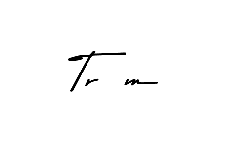 How to Draw Trâm signature style? Asem Kandis PERSONAL USE is a latest design signature styles for name Trâm. Trâm signature style 9 images and pictures png