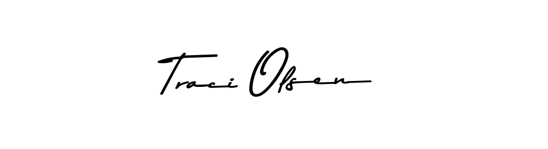 Create a beautiful signature design for name Traci Olsen. With this signature (Asem Kandis PERSONAL USE) fonts, you can make a handwritten signature for free. Traci Olsen signature style 9 images and pictures png