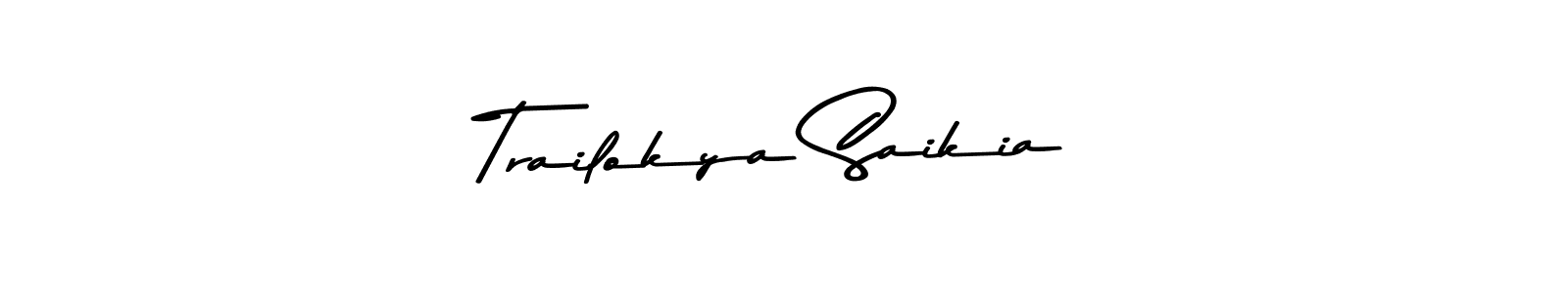 Make a beautiful signature design for name Trailokya Saikia. Use this online signature maker to create a handwritten signature for free. Trailokya Saikia signature style 9 images and pictures png