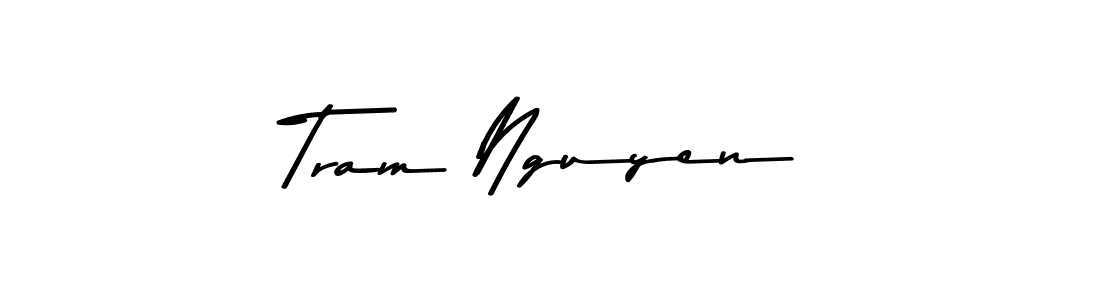 Make a beautiful signature design for name Tram Nguyen. With this signature (Asem Kandis PERSONAL USE) style, you can create a handwritten signature for free. Tram Nguyen signature style 9 images and pictures png