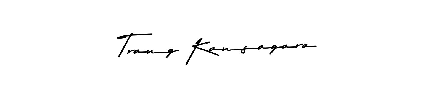 Similarly Asem Kandis PERSONAL USE is the best handwritten signature design. Signature creator online .You can use it as an online autograph creator for name Trang Kansagara. Trang Kansagara signature style 9 images and pictures png
