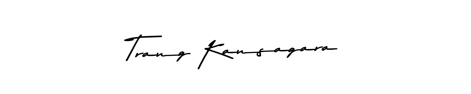 Similarly Asem Kandis PERSONAL USE is the best handwritten signature design. Signature creator online .You can use it as an online autograph creator for name Trang Kansagara. Trang Kansagara signature style 9 images and pictures png