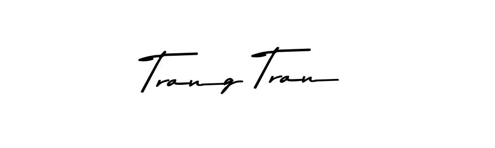 This is the best signature style for the Trang Tran name. Also you like these signature font (Asem Kandis PERSONAL USE). Mix name signature. Trang Tran signature style 9 images and pictures png
