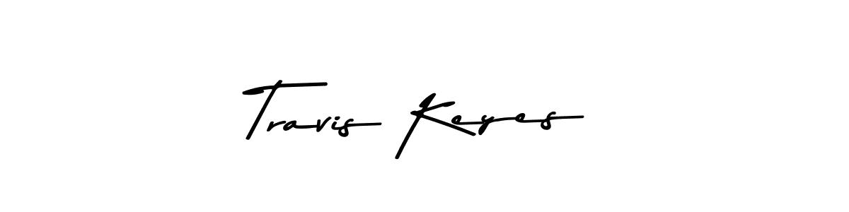 Create a beautiful signature design for name Travis Keyes. With this signature (Asem Kandis PERSONAL USE) fonts, you can make a handwritten signature for free. Travis Keyes signature style 9 images and pictures png