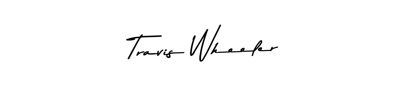 How to make Travis Wheeler name signature. Use Asem Kandis PERSONAL USE style for creating short signs online. This is the latest handwritten sign. Travis Wheeler signature style 9 images and pictures png