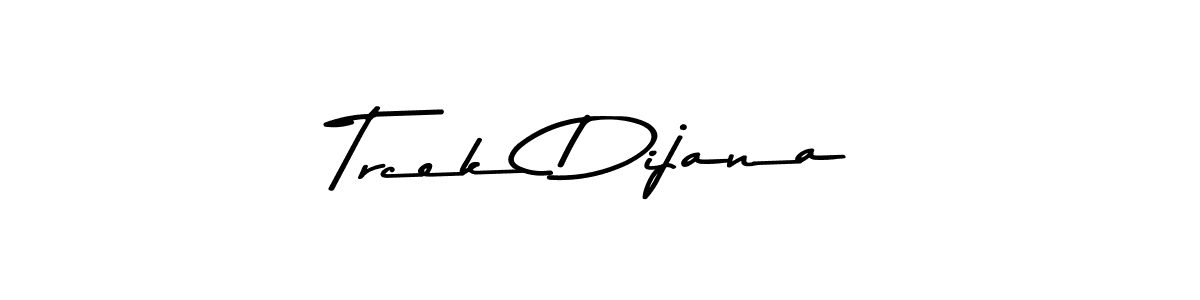 Asem Kandis PERSONAL USE is a professional signature style that is perfect for those who want to add a touch of class to their signature. It is also a great choice for those who want to make their signature more unique. Get Trcek Dijana name to fancy signature for free. Trcek Dijana signature style 9 images and pictures png
