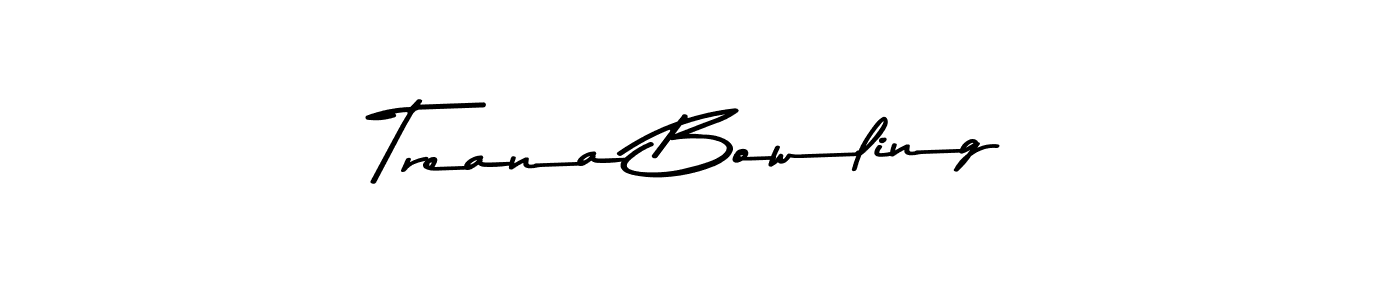 Design your own signature with our free online signature maker. With this signature software, you can create a handwritten (Asem Kandis PERSONAL USE) signature for name Treana Bowling. Treana Bowling signature style 9 images and pictures png