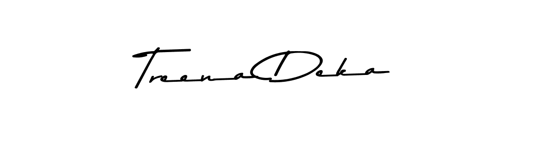 Use a signature maker to create a handwritten signature online. With this signature software, you can design (Asem Kandis PERSONAL USE) your own signature for name Treena Deka. Treena Deka signature style 9 images and pictures png