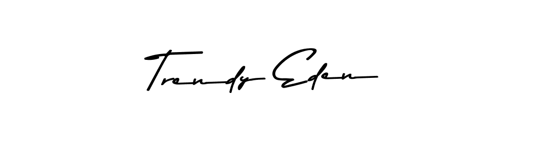 The best way (Asem Kandis PERSONAL USE) to make a short signature is to pick only two or three words in your name. The name Trendy Eden include a total of six letters. For converting this name. Trendy Eden signature style 9 images and pictures png