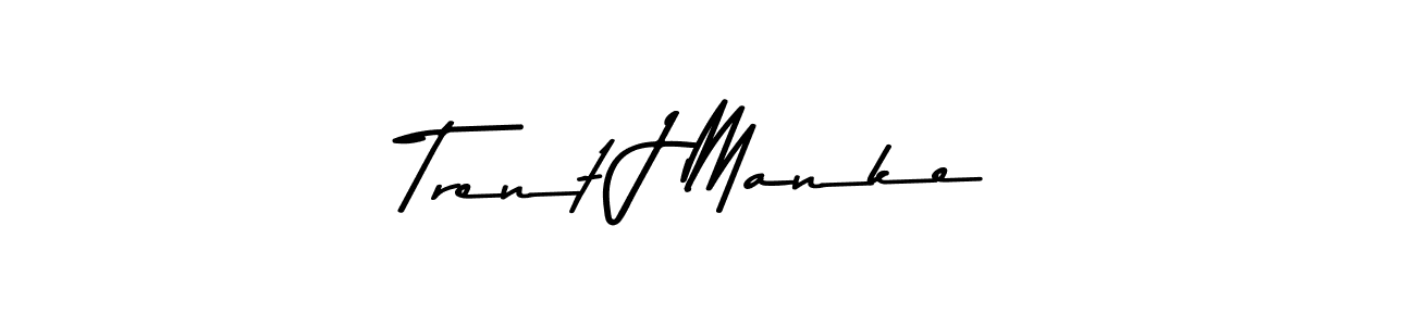 Create a beautiful signature design for name Trent J Manke. With this signature (Asem Kandis PERSONAL USE) fonts, you can make a handwritten signature for free. Trent J Manke signature style 9 images and pictures png