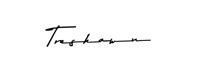 How to make Treshawn name signature. Use Asem Kandis PERSONAL USE style for creating short signs online. This is the latest handwritten sign. Treshawn signature style 9 images and pictures png