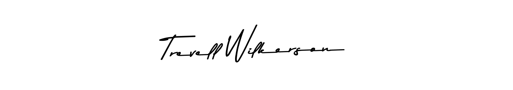 How to make Trevell Wilkerson name signature. Use Asem Kandis PERSONAL USE style for creating short signs online. This is the latest handwritten sign. Trevell Wilkerson signature style 9 images and pictures png