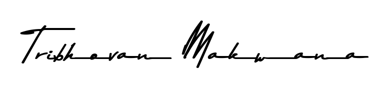 Express your personality with a custom Tribhovan Makwana signature crafted with Asem Kandis PERSONAL USE typography. Free transparent PNG download available. Tribhovan Makwana signature style 9 images and pictures png