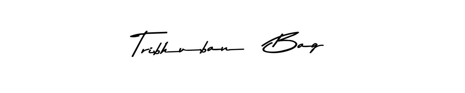 Design your own signature with our free online signature maker. With this signature software, you can create a handwritten (Asem Kandis PERSONAL USE) signature for name Tribhuban   Bag. Tribhuban   Bag signature style 9 images and pictures png