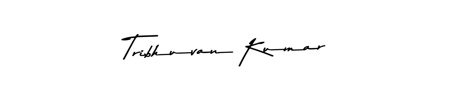Make a beautiful signature design for name Tribhuvan Kumar. With this signature (Asem Kandis PERSONAL USE) style, you can create a handwritten signature for free. Tribhuvan Kumar signature style 9 images and pictures png