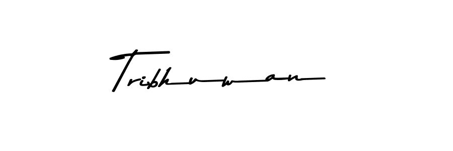 Make a beautiful signature design for name Tribhuwan. With this signature (Asem Kandis PERSONAL USE) style, you can create a handwritten signature for free. Tribhuwan signature style 9 images and pictures png