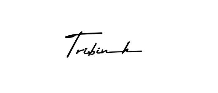 How to make Tribinh signature? Asem Kandis PERSONAL USE is a professional autograph style. Create handwritten signature for Tribinh name. Tribinh signature style 9 images and pictures png