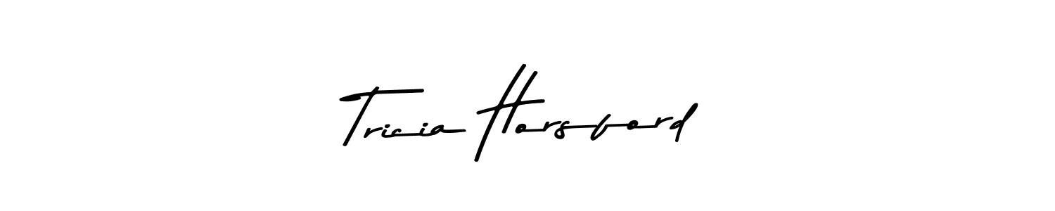 How to make Tricia Horsford name signature. Use Asem Kandis PERSONAL USE style for creating short signs online. This is the latest handwritten sign. Tricia Horsford signature style 9 images and pictures png