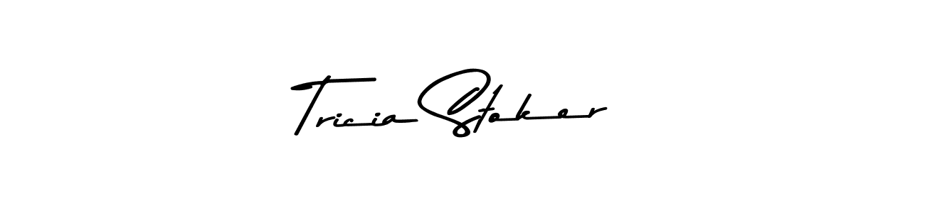 The best way (Asem Kandis PERSONAL USE) to make a short signature is to pick only two or three words in your name. The name Tricia Stoker include a total of six letters. For converting this name. Tricia Stoker signature style 9 images and pictures png