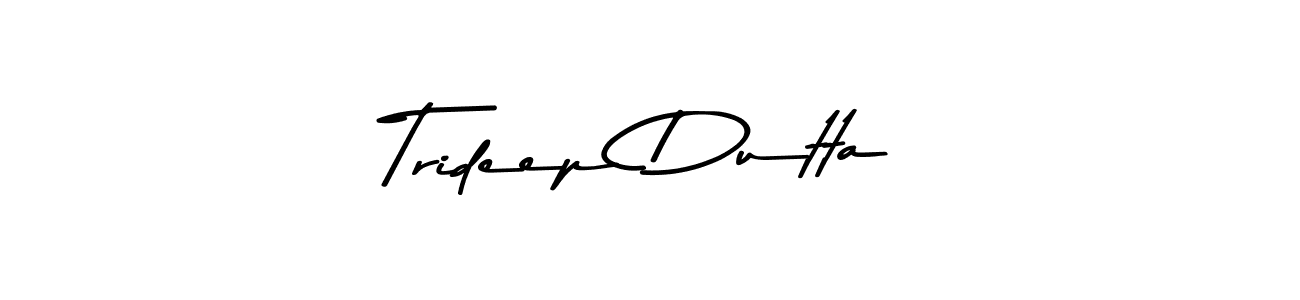 Use a signature maker to create a handwritten signature online. With this signature software, you can design (Asem Kandis PERSONAL USE) your own signature for name Trideep Dutta. Trideep Dutta signature style 9 images and pictures png
