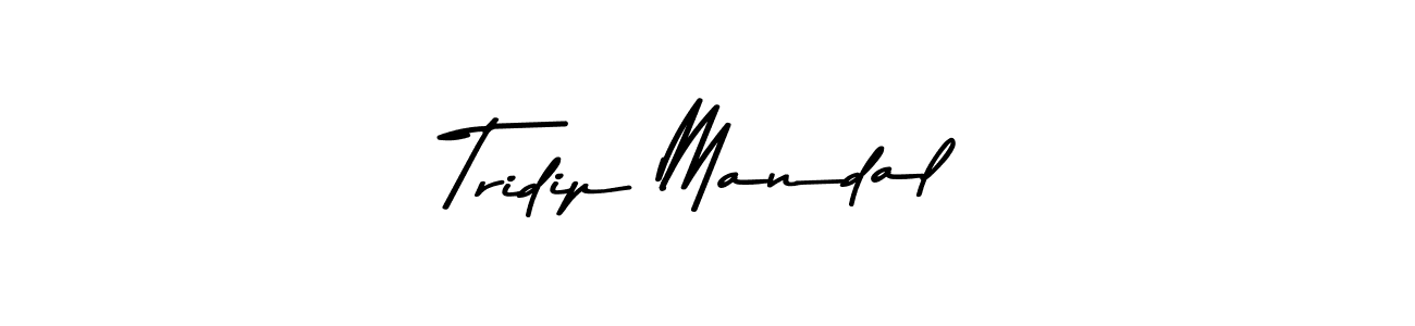 Create a beautiful signature design for name Tridip Mandal. With this signature (Asem Kandis PERSONAL USE) fonts, you can make a handwritten signature for free. Tridip Mandal signature style 9 images and pictures png