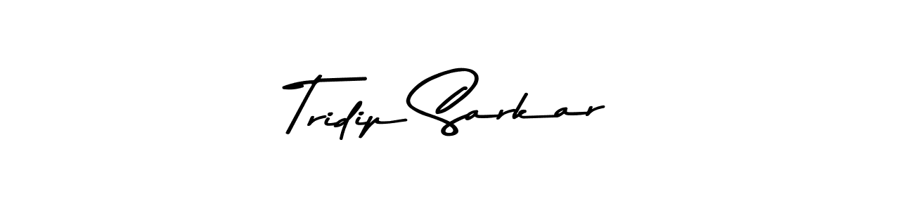 How to make Tridip Sarkar name signature. Use Asem Kandis PERSONAL USE style for creating short signs online. This is the latest handwritten sign. Tridip Sarkar signature style 9 images and pictures png