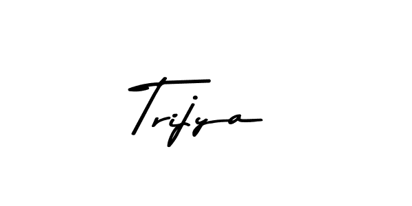 Create a beautiful signature design for name Trijya. With this signature (Asem Kandis PERSONAL USE) fonts, you can make a handwritten signature for free. Trijya signature style 9 images and pictures png