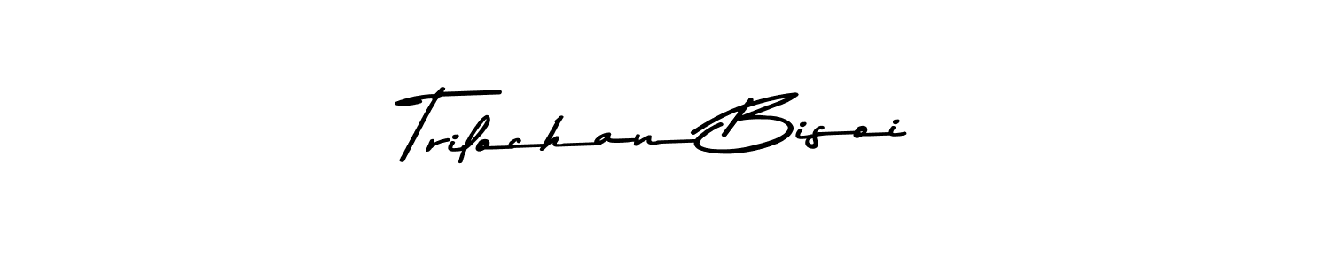 How to make Trilochan Bisoi name signature. Use Asem Kandis PERSONAL USE style for creating short signs online. This is the latest handwritten sign. Trilochan Bisoi signature style 9 images and pictures png
