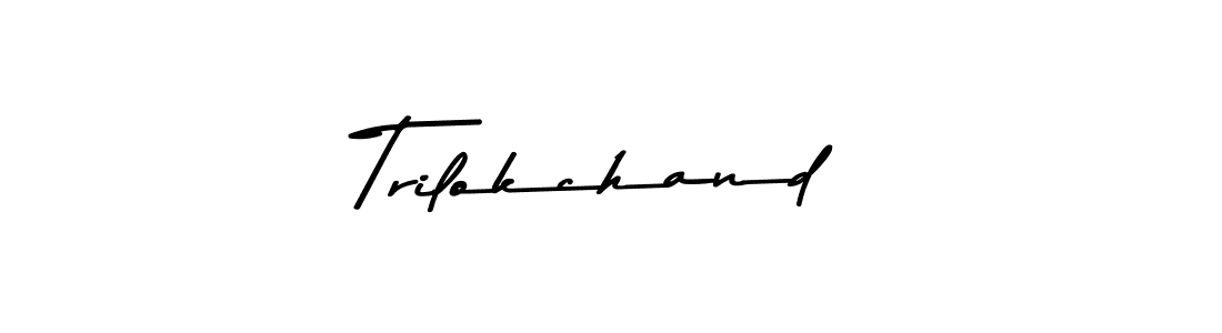 Create a beautiful signature design for name Trilokchand. With this signature (Asem Kandis PERSONAL USE) fonts, you can make a handwritten signature for free. Trilokchand signature style 9 images and pictures png