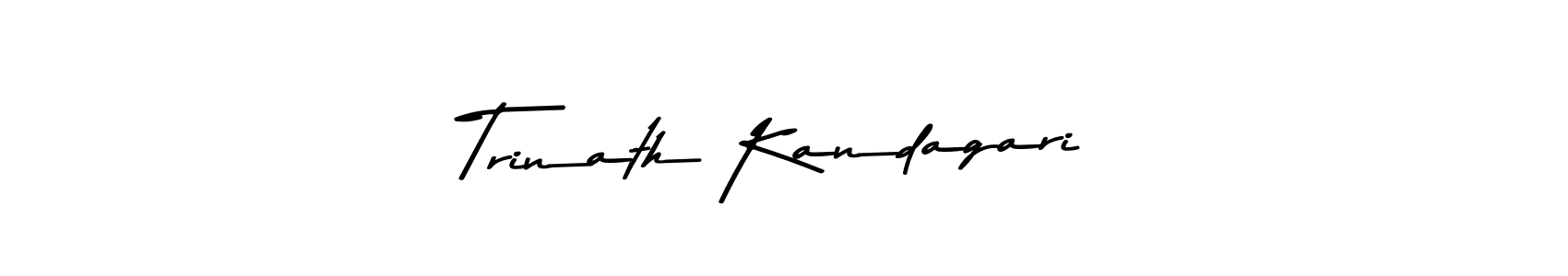 The best way (Asem Kandis PERSONAL USE) to make a short signature is to pick only two or three words in your name. The name Trinath Kandagari include a total of six letters. For converting this name. Trinath Kandagari signature style 9 images and pictures png