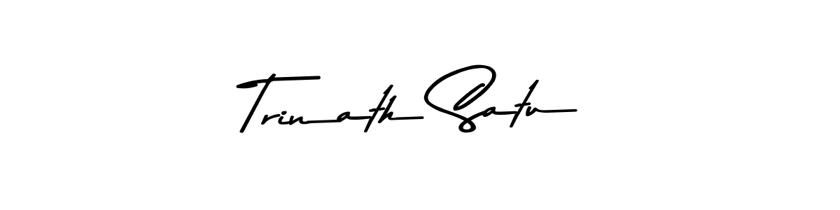 Create a beautiful signature design for name Trinath Satu. With this signature (Asem Kandis PERSONAL USE) fonts, you can make a handwritten signature for free. Trinath Satu signature style 9 images and pictures png
