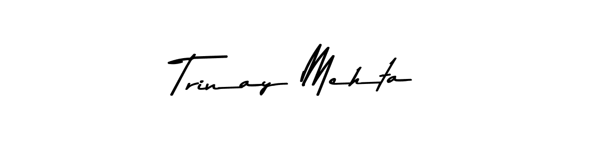 You should practise on your own different ways (Asem Kandis PERSONAL USE) to write your name (Trinay Mehta) in signature. don't let someone else do it for you. Trinay Mehta signature style 9 images and pictures png