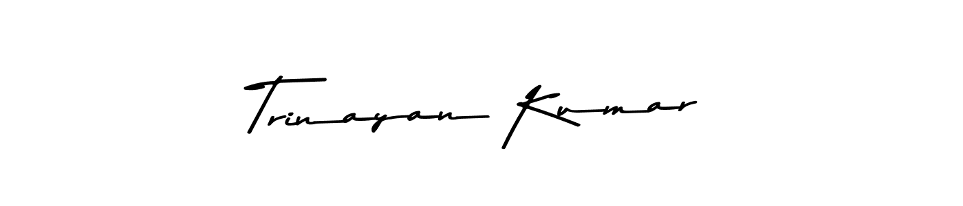 How to make Trinayan Kumar name signature. Use Asem Kandis PERSONAL USE style for creating short signs online. This is the latest handwritten sign. Trinayan Kumar signature style 9 images and pictures png