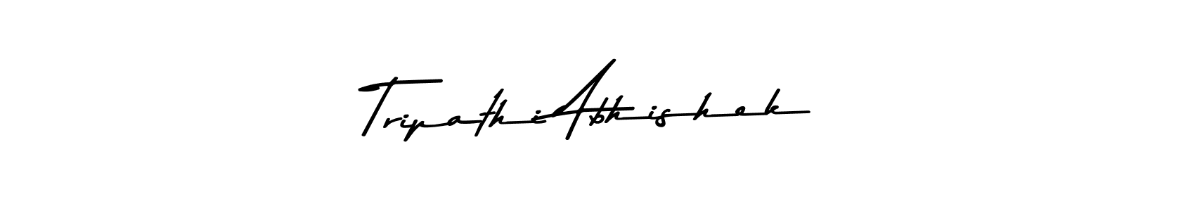 Create a beautiful signature design for name Tripathi Abhishek. With this signature (Asem Kandis PERSONAL USE) fonts, you can make a handwritten signature for free. Tripathi Abhishek signature style 9 images and pictures png