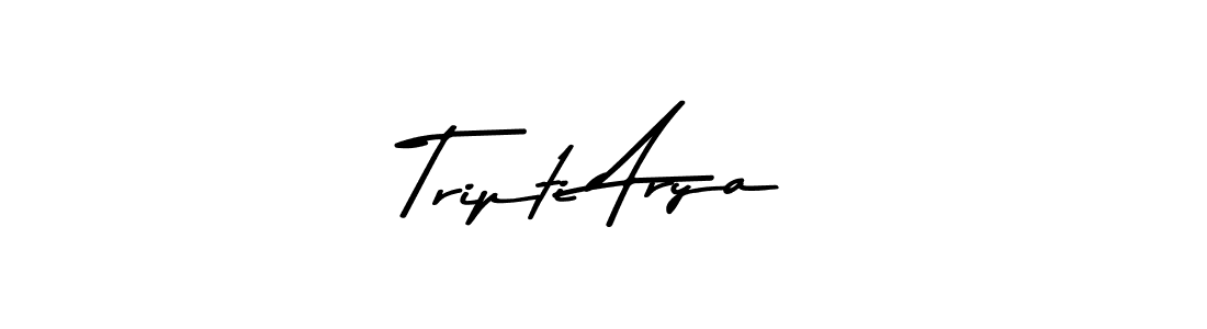 Create a beautiful signature design for name Tripti Arya. With this signature (Asem Kandis PERSONAL USE) fonts, you can make a handwritten signature for free. Tripti Arya signature style 9 images and pictures png
