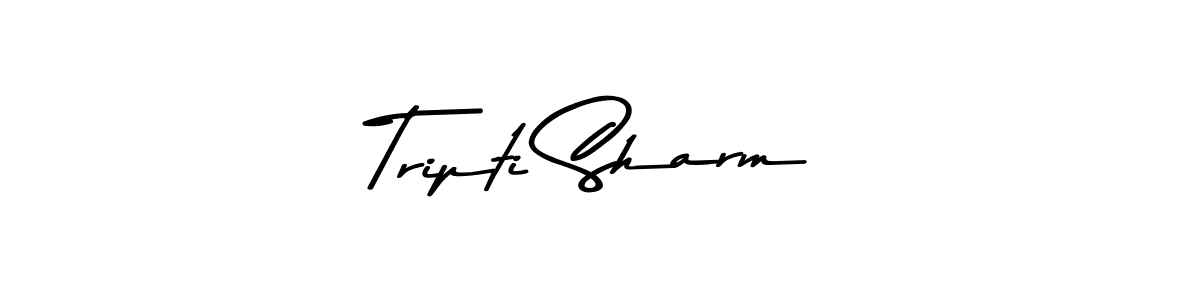Use a signature maker to create a handwritten signature online. With this signature software, you can design (Asem Kandis PERSONAL USE) your own signature for name Tripti Sharm. Tripti Sharm signature style 9 images and pictures png