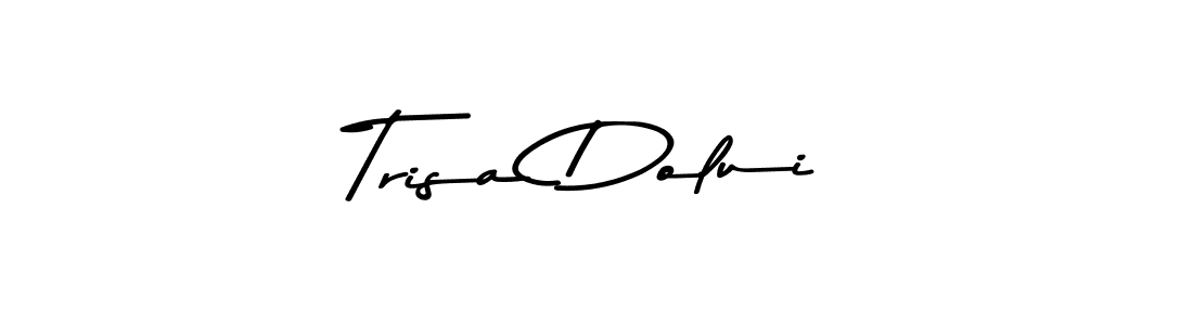 Check out images of Autograph of Trisa Dolui name. Actor Trisa Dolui Signature Style. Asem Kandis PERSONAL USE is a professional sign style online. Trisa Dolui signature style 9 images and pictures png