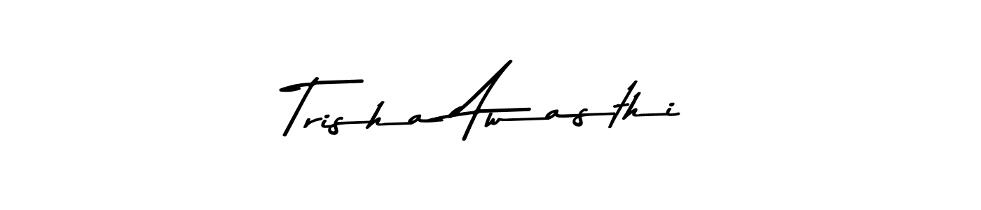 Trisha Awasthi stylish signature style. Best Handwritten Sign (Asem Kandis PERSONAL USE) for my name. Handwritten Signature Collection Ideas for my name Trisha Awasthi. Trisha Awasthi signature style 9 images and pictures png
