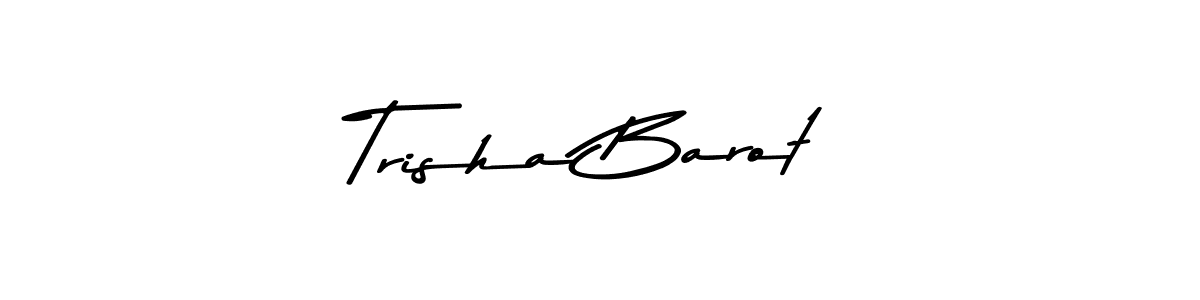 Asem Kandis PERSONAL USE is a professional signature style that is perfect for those who want to add a touch of class to their signature. It is also a great choice for those who want to make their signature more unique. Get Trisha Barot name to fancy signature for free. Trisha Barot signature style 9 images and pictures png